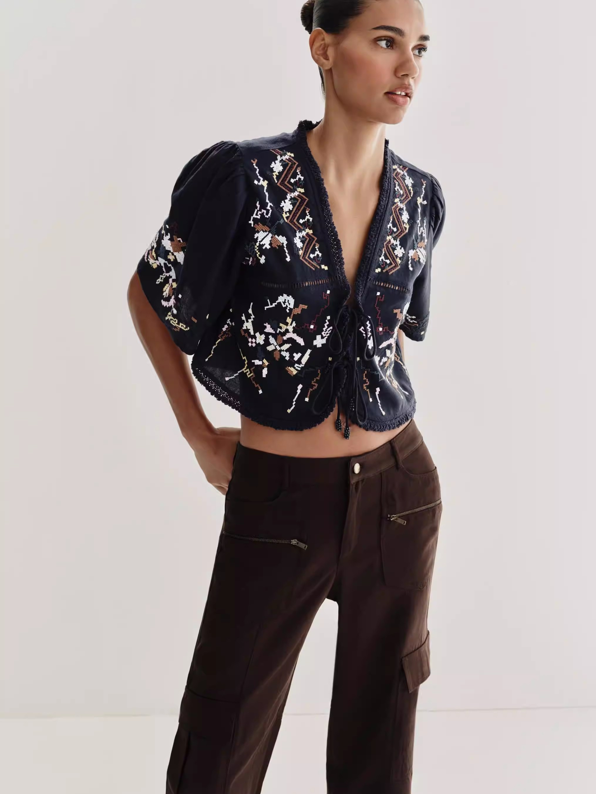 Ethnic Fashion Design - Nouveau haut d'été pour femmes, ample,