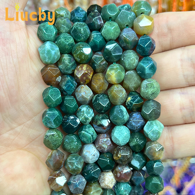 Perles d'agate indienne à face - Ethnic Fashion India avis et prix