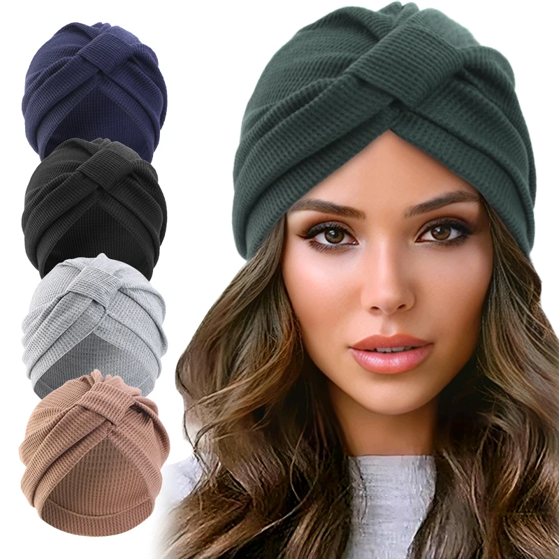 Chapeau-foulard en coton gaufr - Ethnic Fashion India avis et prix